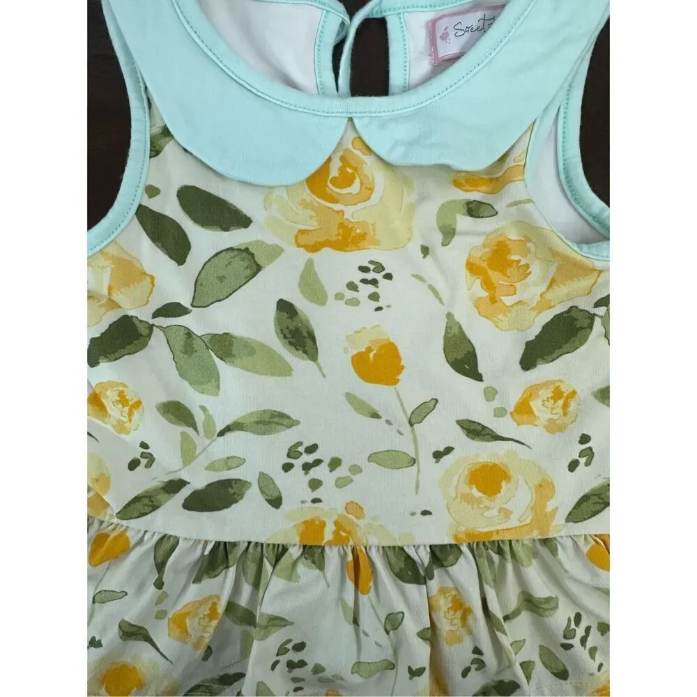 Sweet Honey Girl Peplum Flower Top